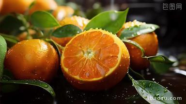 水果橙子多汁鲜橙健康柑桔